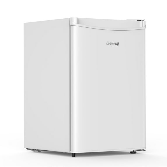 Costway Compact Refrigerator Single Door 2.5 Cu Ft Fridge w/ Freezer