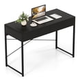 thumbnail image 1 of Costway Modern 2-Drawer Computer Desk wIth Reinforced Heavy-Duty Metal Frame Anti-Tip Kit, 1 of 10