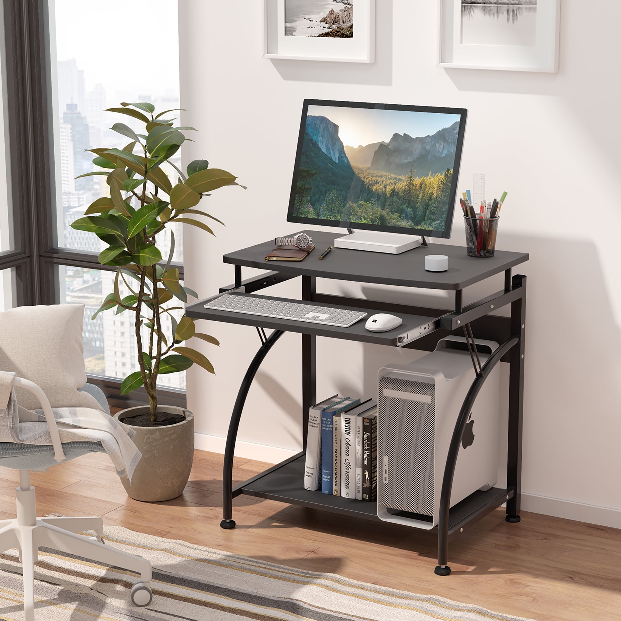 Costway Computer Desk PC Laptop Writing Table Workstation Home Office Study  Furniture