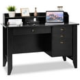 thumbnail image 1 of Costway Computer Desk PC Laptop Writing Table Workstation Student Study Furniture Black, 1 of 10