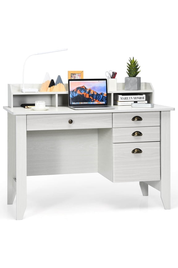 Computer Desk PC Laptop Writing Table Workstation Student Study Furniture White