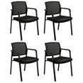 thumbnail image 1 of Costway Conference Chairs Set of 4 Stackable Office Guest Mesh Chair Waiting Room Wheels, 1 of 10