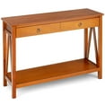 thumbnail image 1 of Costway Console Table Storage Shelf Modern Sofa Table w/ Drawer Entryway Hallway Cherry, 1 of 10