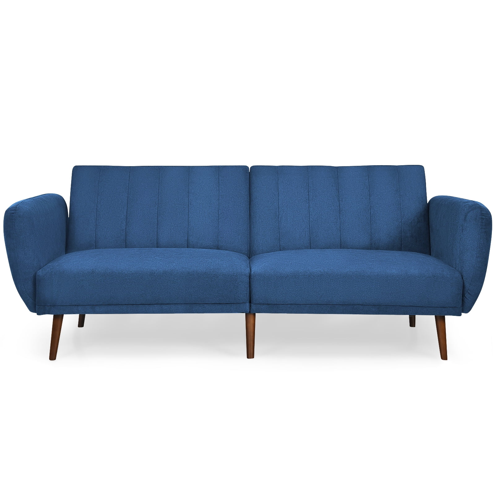 Costway Convertible Futon Sofa Bed Adjustable Couch Sleeper w/ Armrest ...