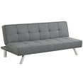 thumbnail image 1 of Costway Convertible Futon Sofa Bed Adjustable Sleeper with Stainless Steel Legs, 1 of 11