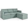 thumbnail image 1 of Costway Convertible Sectional Sofa L-Shaped Couch w/Reversible Chaise Green, 1 of 10