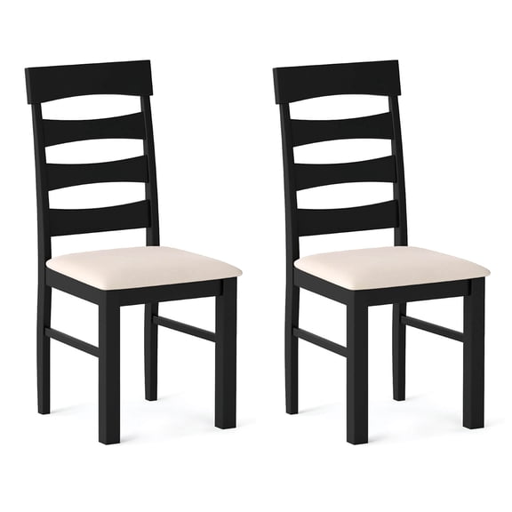 Costway Dining Chairs Set of 2, High Back Dining Room Chairs with Padded Seat for Kitchen