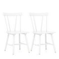 thumbnail image 1 of Costway Dining Chairs Set of 2 Windsor Chairs Wood Armless Chairs with Solid Rubber Wood White, 1 of 9