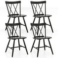 thumbnail image 1 of Costway Dining Chairs Set of 4 Farmhouse Kitchen Chair with Rubber Wood Frame,, 1 of 8