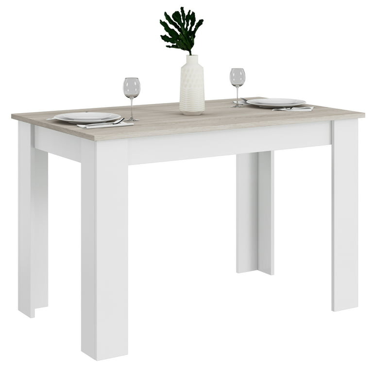 Costway Dining Table 47 Inch Kitchen Dining Table Rectangular for Small  Space Light Gray