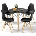 thumbnail image 1 of Costway Dining Table Set Modern 5 PCS For 4 Round Dining Room Table Set with Solid Wood Leg Black, 1 of 10