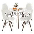 thumbnail image 1 of Costway Dining Table Set Modern 5 PCS For 4 Round Dining Room Table Set with Solid Wood Leg Brown, 1 of 10