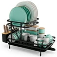 thumbnail image 1 of Costway Dish Drying Rack Collapsible 2 Tier Dish Rack and Drainboard Set Kitchen Counter, 1 of 10
