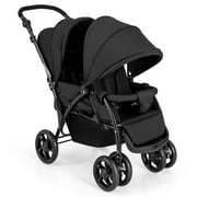 Costway Double Stroller Foldable Baby Twin Lightweight Travel Stroller Infant Pushchair Black