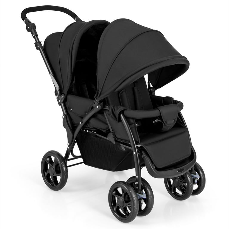 Costway Double Stroller, Foldable Twin Pushchair, Lightweight and