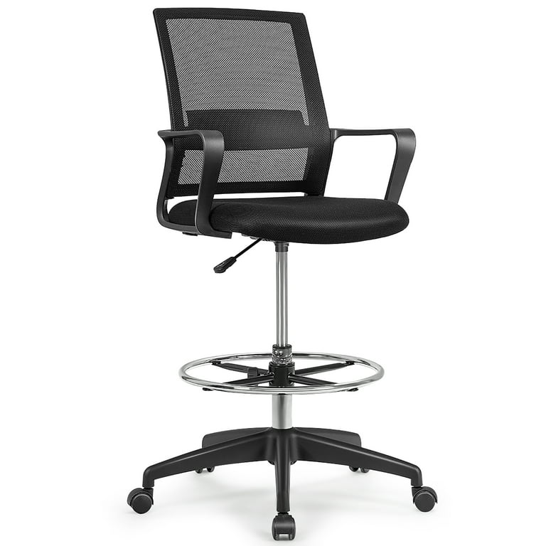 Drafting Chair Tall Office Chair with Adjustable Height, Size: 18.5