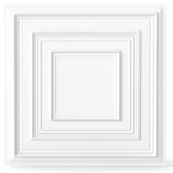 Costway Drop Ceiling Tiles 2 ft x 2ft with 3DmPatterns, 24-Pack Tiles Up to 96 Sq.ft.