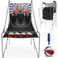 Costway Dual Shot Basketball Arcade Game with 8 Game Modes Arcade Sound