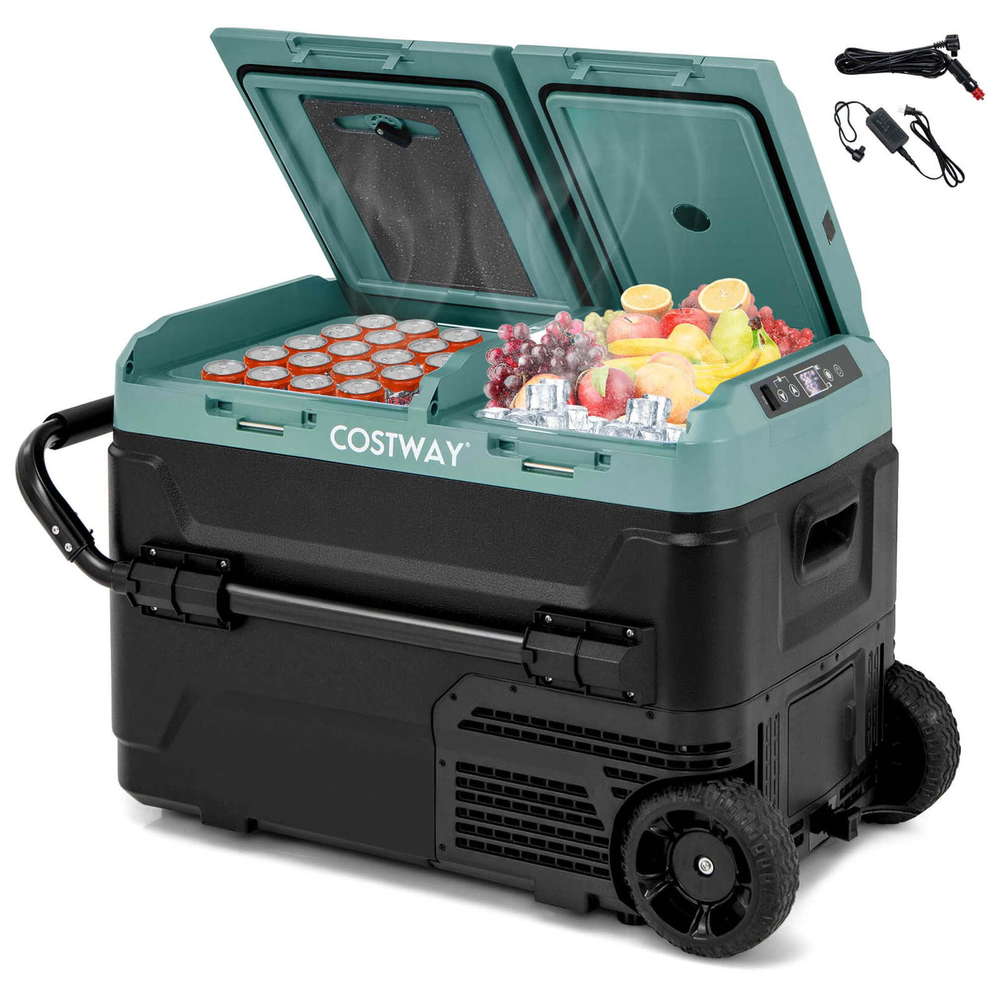 Compact Green Dual Zone 42QT Portable RV Refrigerator