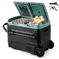 thumbnail image 1 of Costway Dual Zone 12V Car Refrigerator 64QT Portable Compressor Fridge Freezer (-4℉~68℉)  for RVs Green, 1 of 11