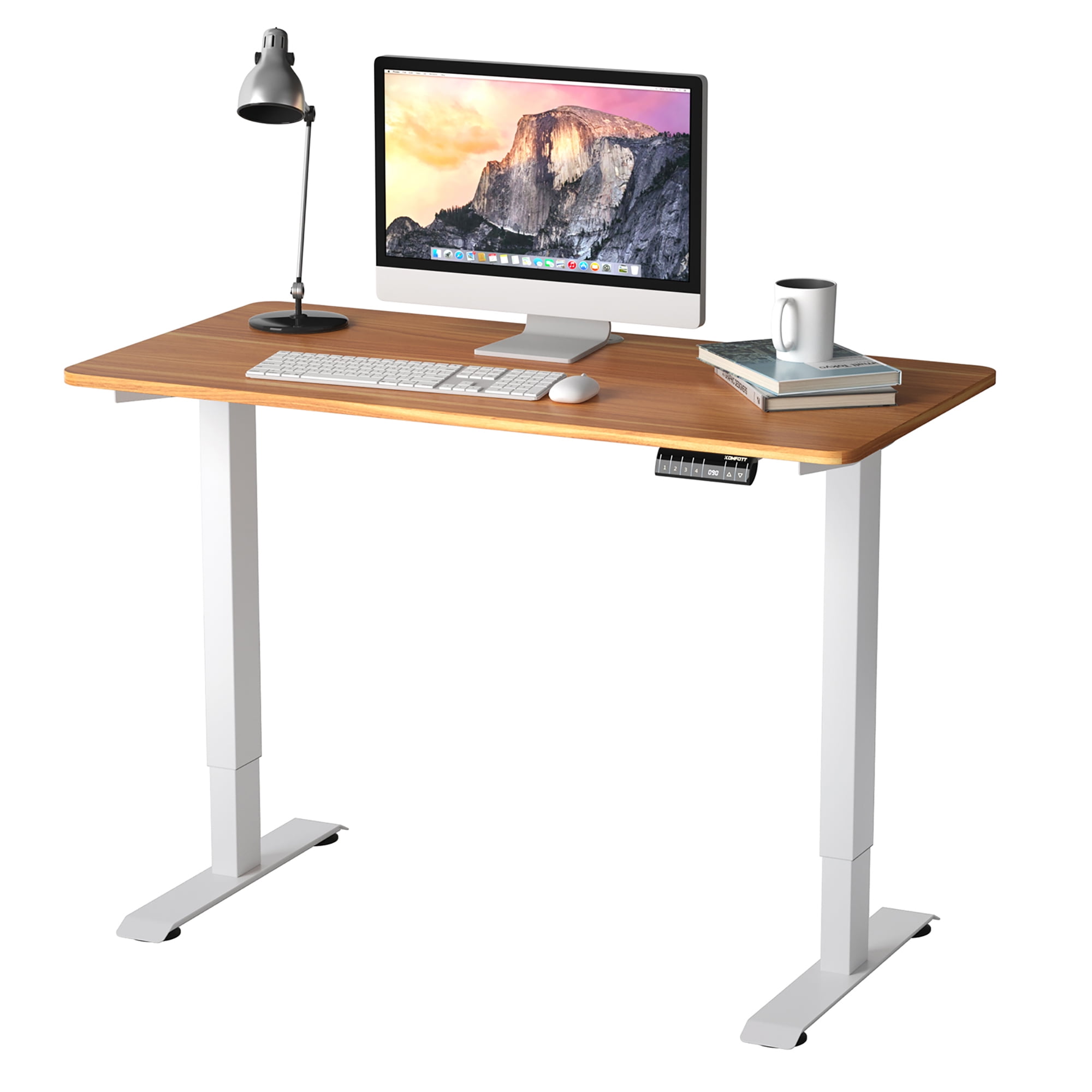 Electric Height Adjustable Standing Desk with Memory Controller - Costway