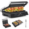 thumbnail image 1 of Costway Electric Panini Press Grill Sandwich Maker with LED Display & Removable Drip Tray, 1 of 12