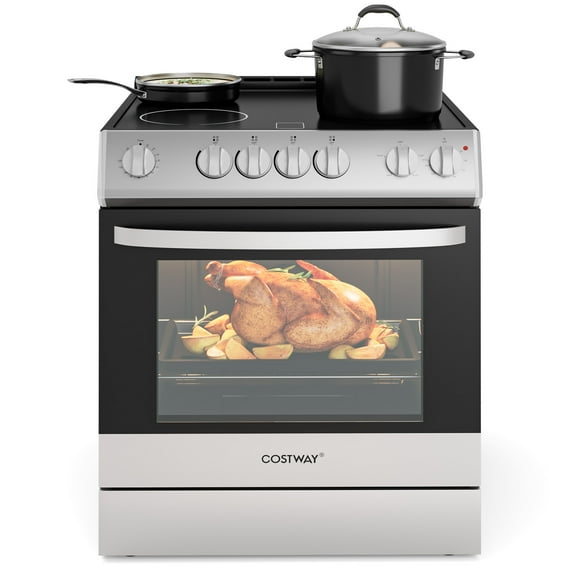 Costway Electric Range 30" Freestanding & Slide-in Kitchen Stove with Cooking Modes