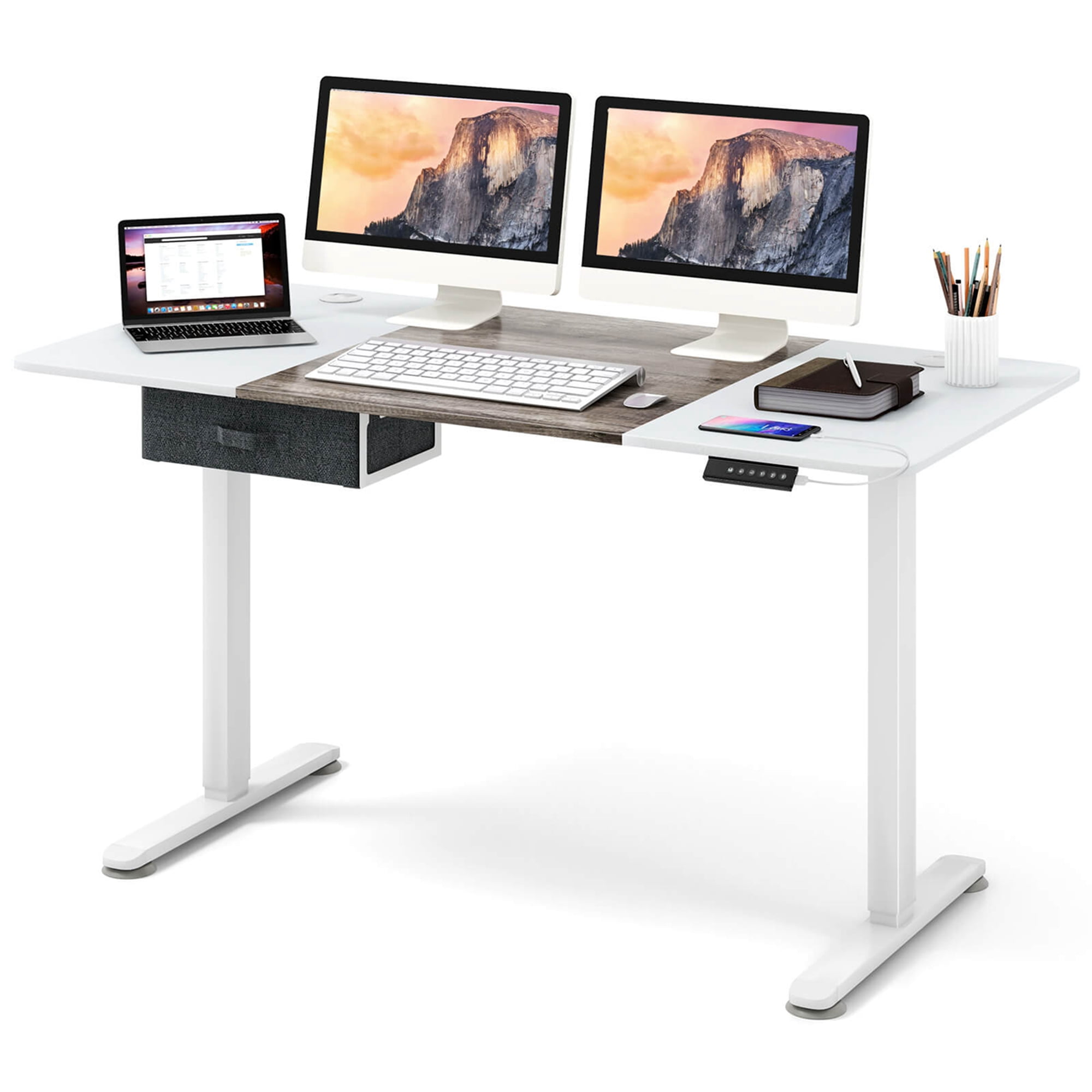 Costway Electric Standing Desk 55'' x 28'' Height Adjustable Sit Stand