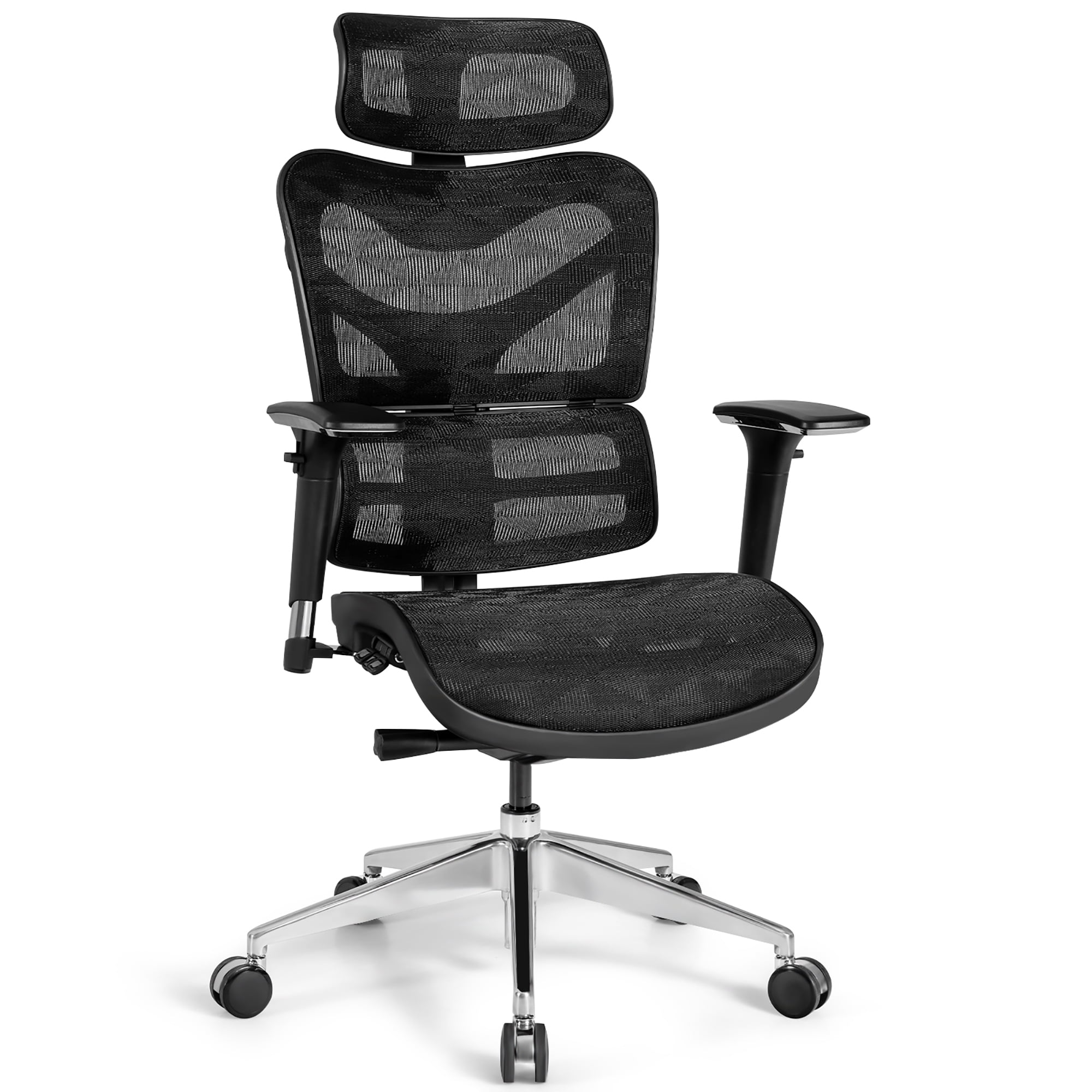 Costway Ergonomic High Back Mesh Office Chair w/Adjustable Lumbar Support  CB10210DK - The Home Depot