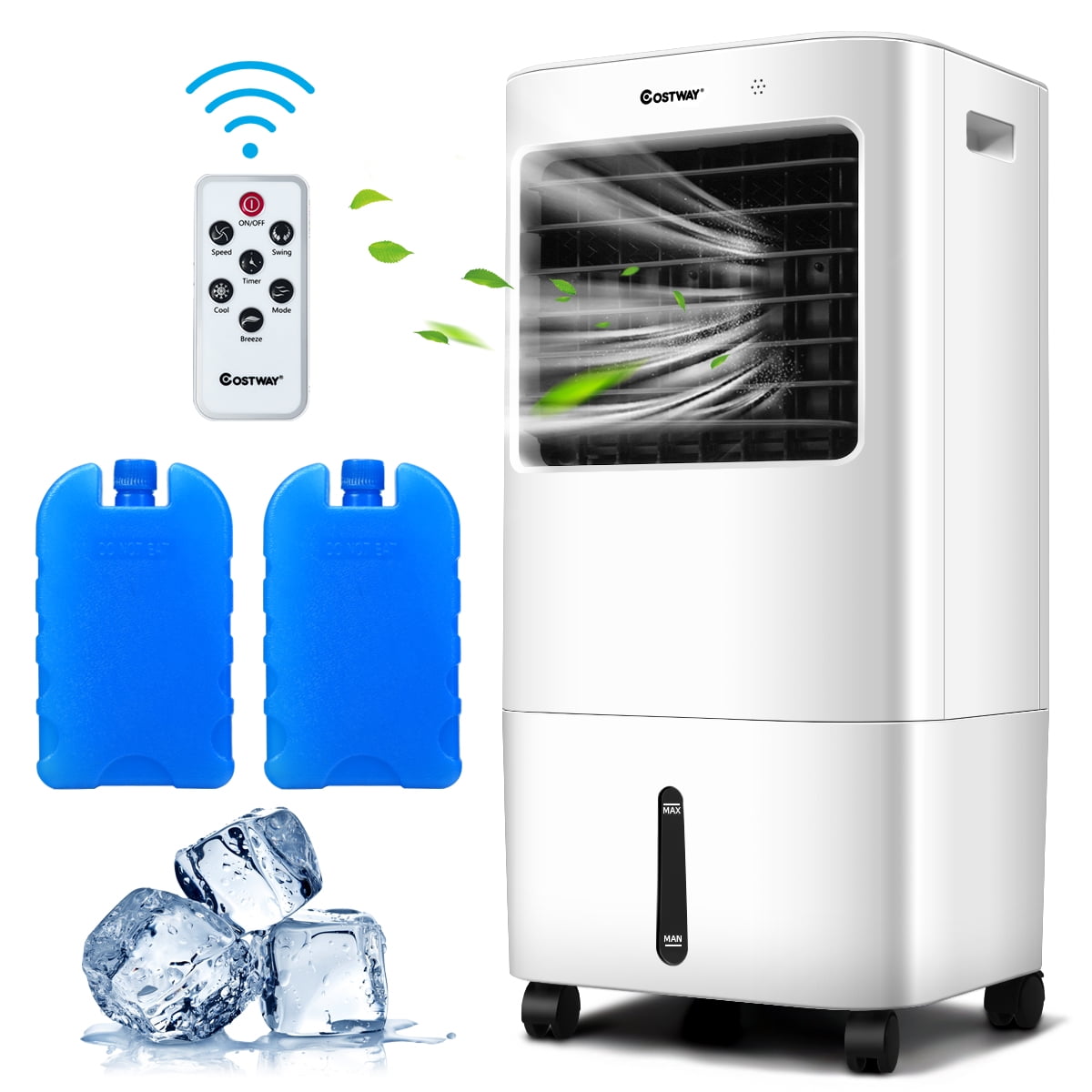 Costway Evaporative Portable Air Cooler Fan Humidifier w Remote