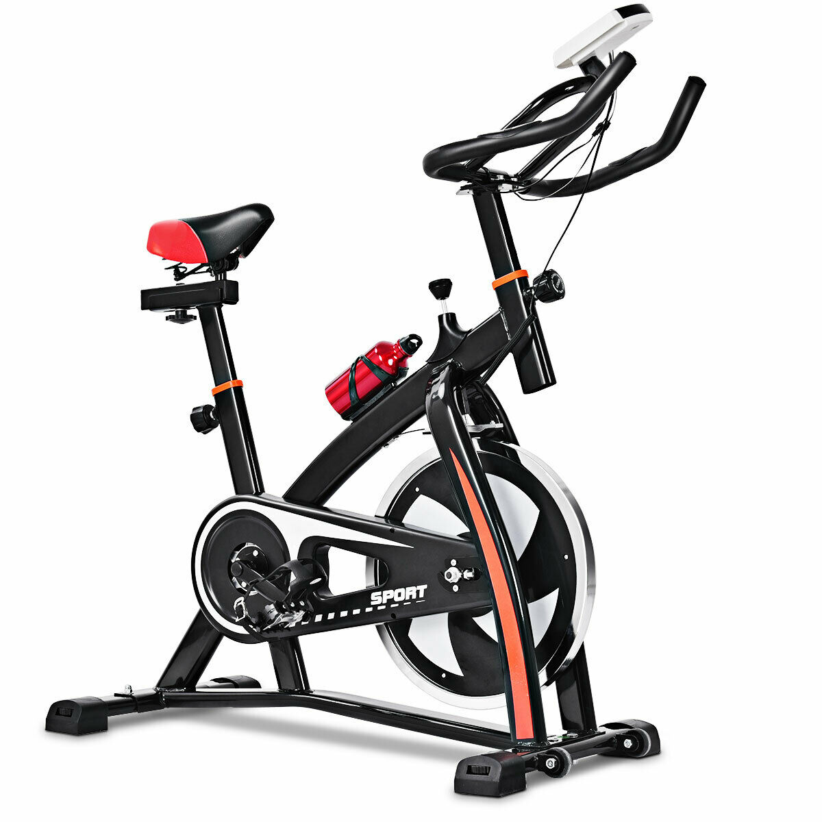 Costway Exercise Bicycle Indoor Bike Cycling Cardio Adjustable Gym Workout Fitness Home - image 1 of 9