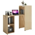 thumbnail image 1 of Costway Extendable Computer Desk Reversible Home Office Desk Study Writing Desk Natural, 1 of 10