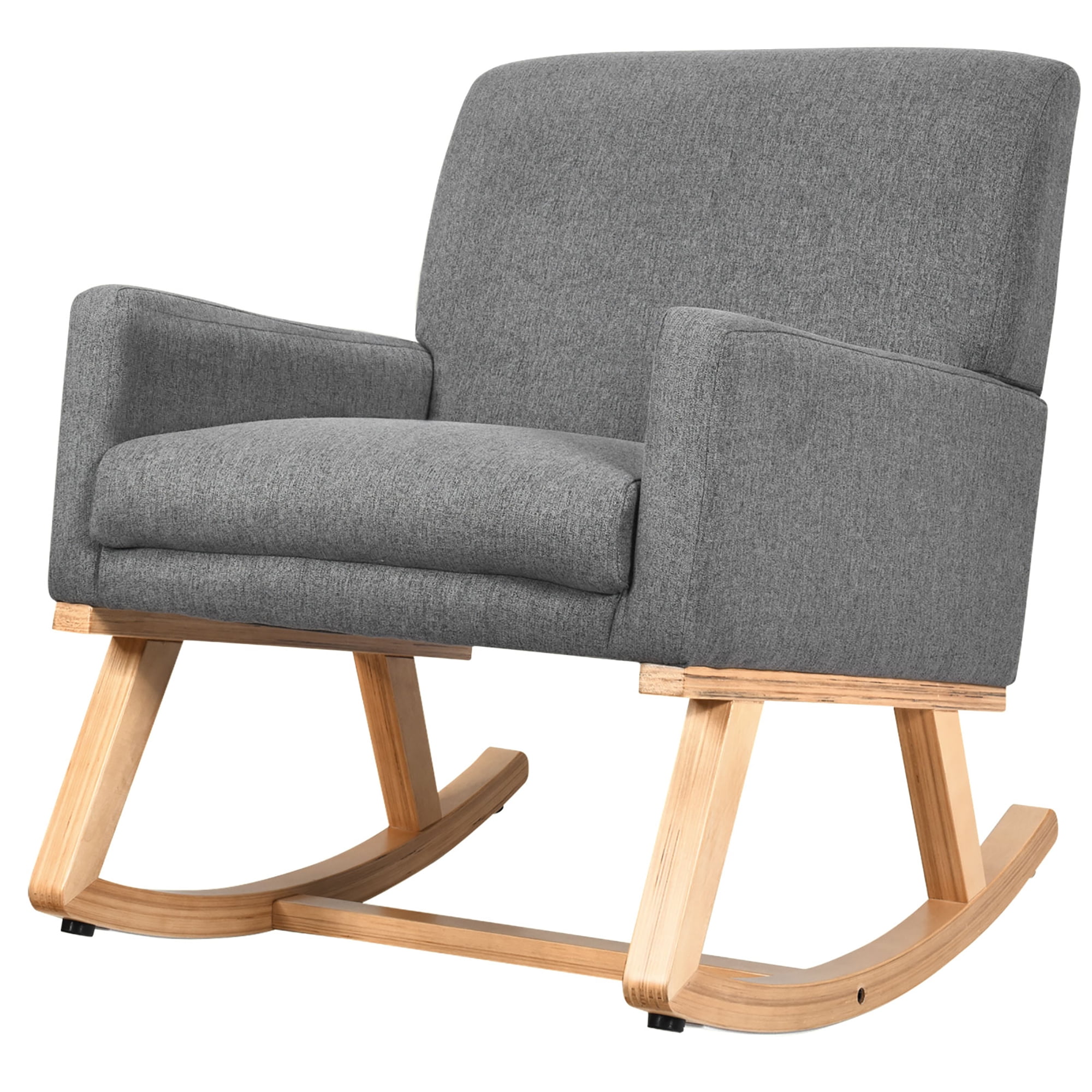 Mid century online fabric rocking chair