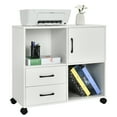 thumbnail image 1 of Costway File Cabinet Mobile Lateral Printer Stand with Storage Shelves White, 1 of 11