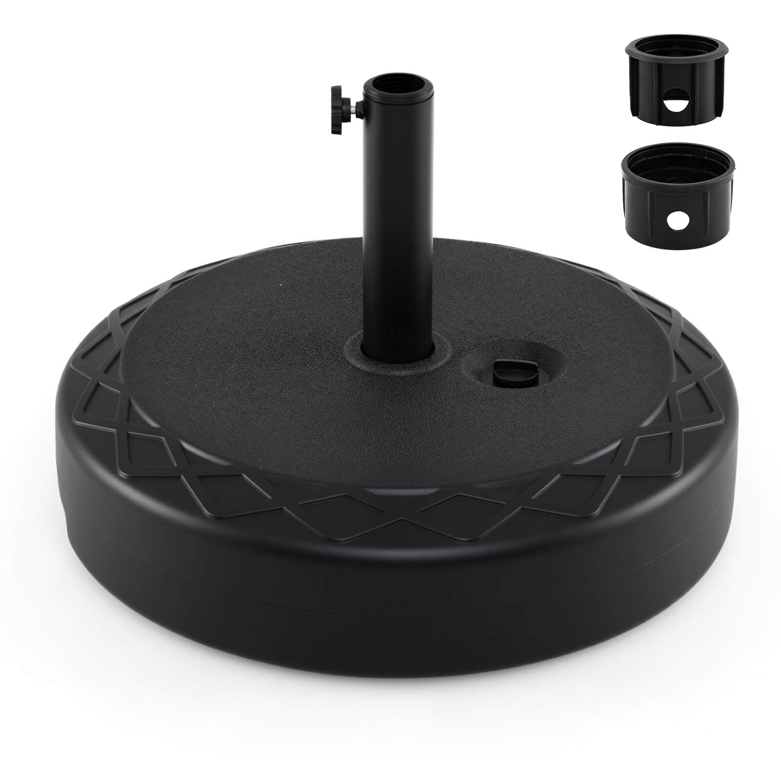 Costway Fillable Umbrella Base 90 LBS Heavy Duty,Sand Filled Round Market Umbrella Stand