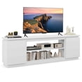 thumbnail image 1 of Costway Fireplace TV Stand for TVs up to 80" with Electric Fireplace 3 Adjustable Shelves White, 1 of 11