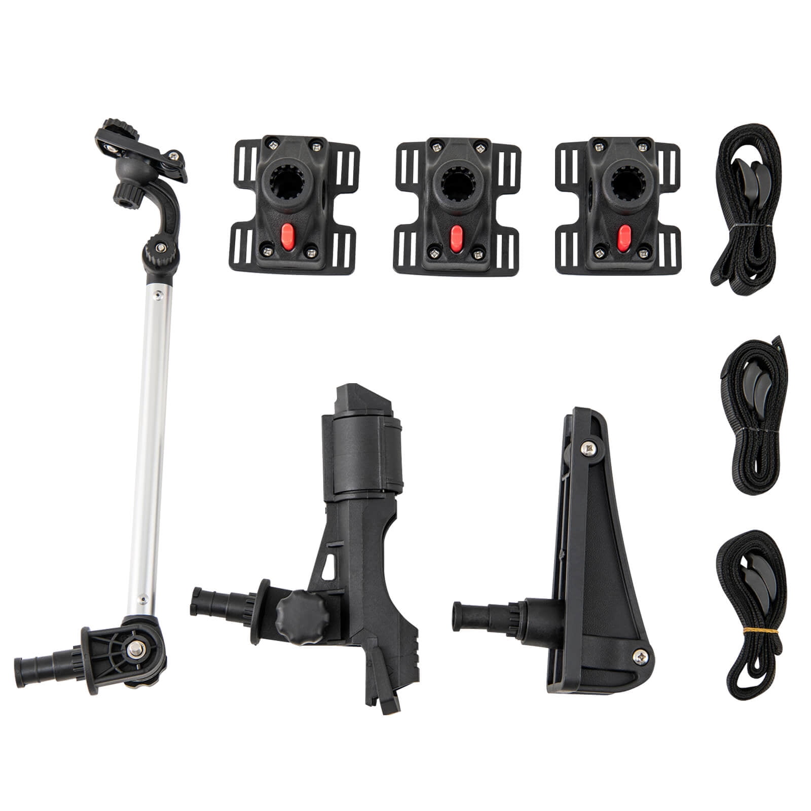 Costway Fishing Boat Kayak Accessory Set of 3 with 3 Mount Brackets 6 Fixing Straps