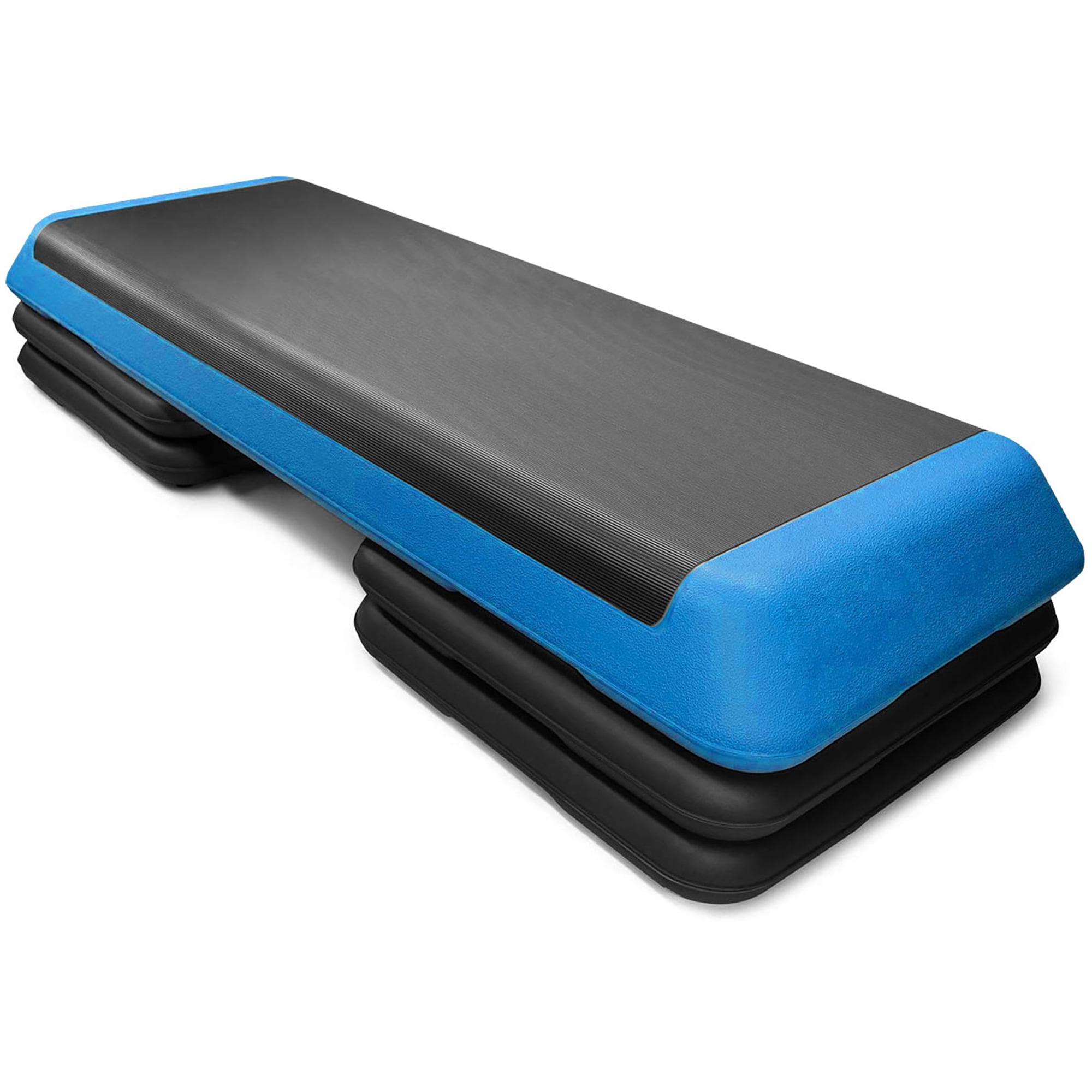 Free Shipping Costway Fitness Aerobic Step Cardio Adjust 4 6 8 Exercise Stepper w Risers Blue Walmart