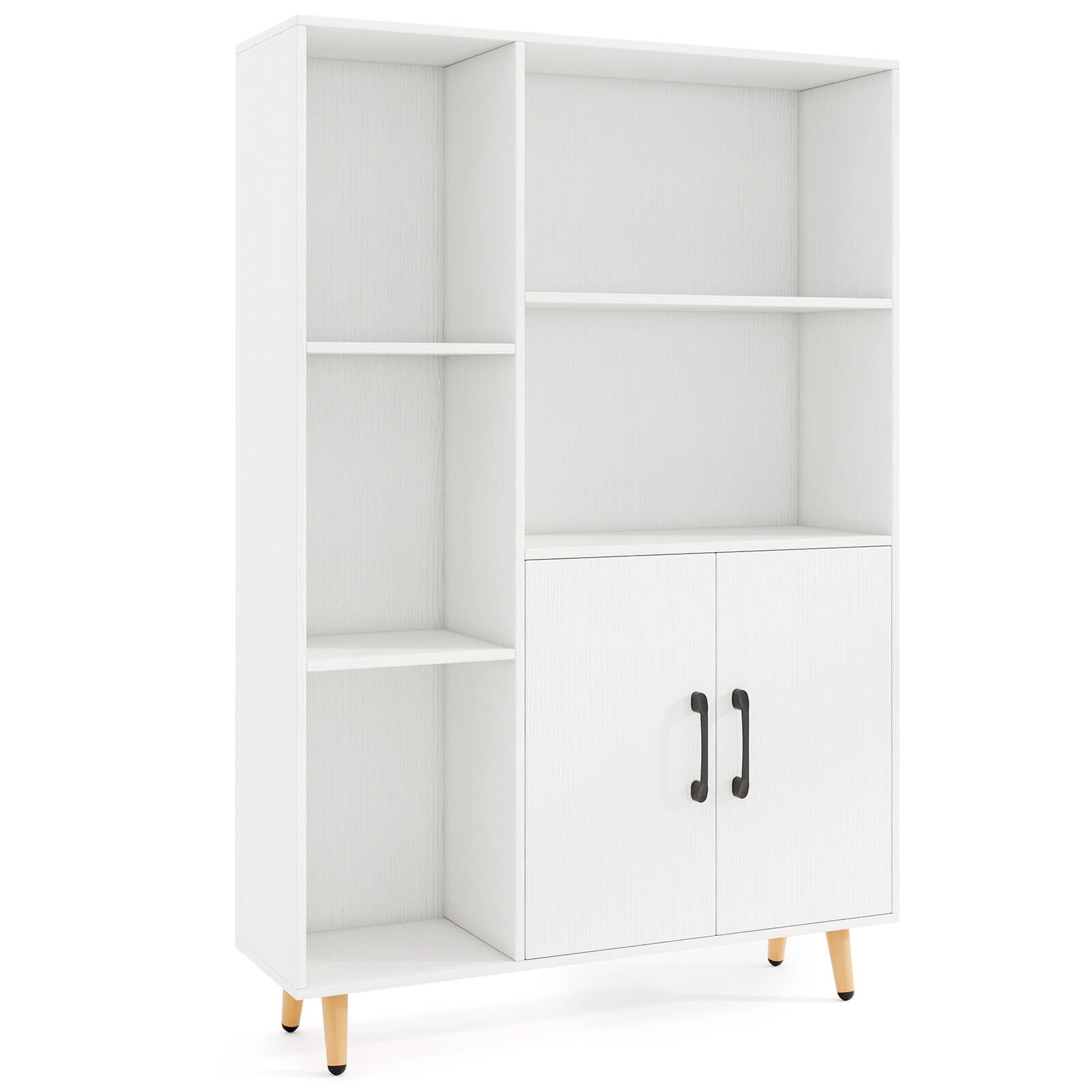 boo-co ページ　SCO-133/CW Costway Tall Open Bookshelf Cupboard with Wood Shelves, Shelf Unit