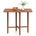 thumbnail image 1 of Costway Foldable Dining Table for 2-4 People Extendable Table with Rubber Wood Legs Brown, 1 of 10