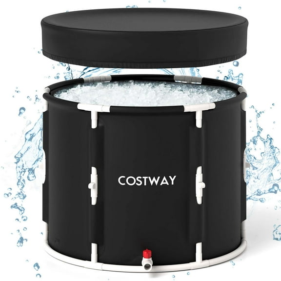 Costway Foldable Ice Bath Tub with Plunge Pool for Recovery Cold Water Therapy Training