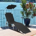 thumbnail image 1 of Costway Foldable Sun Shading Lounge Chair Adjustable Beach Sunbathing Recliner W/Pocket, 1 of 12