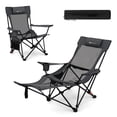 thumbnail image 1 of Costway Folding Camping Chair with Detachable Footrest, Grey, 1 of 10