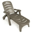 thumbnail image 1 of Costway Folding Chaise Lounge Chair 5-Position Adjustable Recliner Brown, 1 of 12