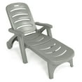 thumbnail image 1 of Costway Folding Chaise Lounge Chair 5-Position Adjustable Recliner Grey, 1 of 12
