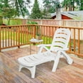 thumbnail image 1 of Costway Folding Chaise Lounge Chair 5-Position Adjustable Rolling Recliner w/ Wheels, 1 of 11