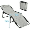 thumbnail image 1 of Costway Folding Lounge Chaise Chair 4 Position Patio Recliner w/Pillow Sunbathe Chair Grey, 1 of 11