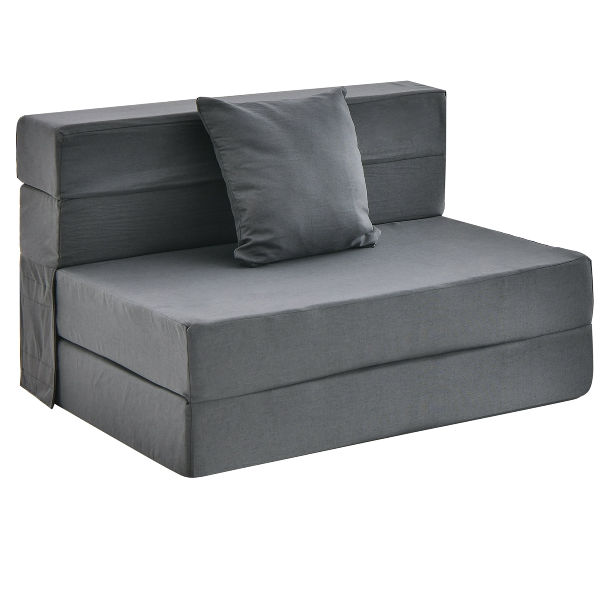 Costway Folding Mattress with Pillow 6 Inch Trifold Sofa Bed with High