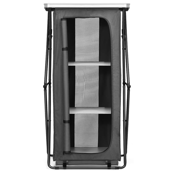 Costway Folding Pop-Up Cupboard Compact Camping Storage Cabinet w/ Bag Large Size