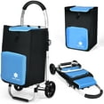thumbnail image 1 of Costway Folding Utility Dolly Shopping Grocery Cart w/ Removable Bag, 1 of 11
